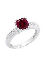 nice lab created ruby gemstone baby birthstone ring